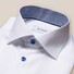 Eton Uni Poplin Fine Contrast Shirt White