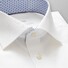 Eton Uni Poplin Floral Detail Overhemd Wit