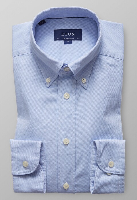 Eton Uni Royal Oxford Overhemd Diep Blauw