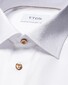 Eton Uni Signature Twill Brown Contrast Details Shirt White