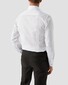 Eton Uni Signature Twill Contrast Buttons Overhemd Wit