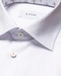 Eton Uni Signature Twill Cutaway Collar Floral Contrast Details Overhemd Wit