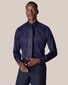 Eton Uni Signature Twill Cutaway Collar Floral Contrast Details Shirt Dark Navy