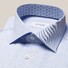 Eton Uni Signature Twill Fine Contrast Details Overhemd Licht Blauw