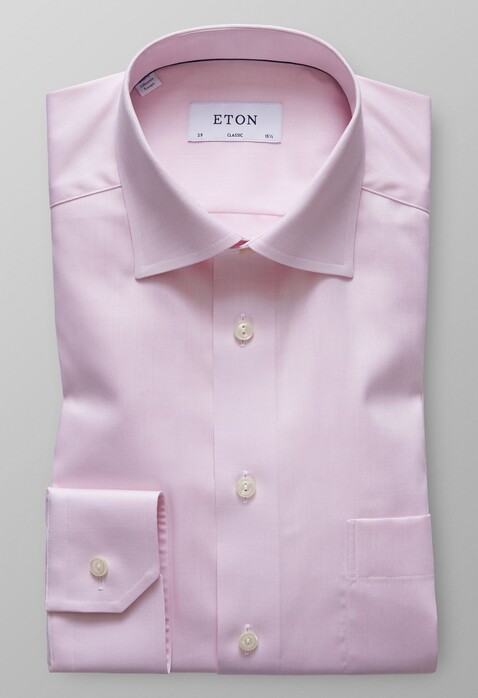Eton Uni Signature Twill Overhemd Arctic Roze