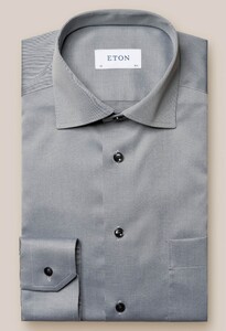 Eton Uni Signature Twill Overhemd Grijs