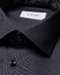 Eton Uni Signature Twill Paisley Contrast Details Overhemd Navy