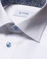 Eton Uni Signature Twill Paisley Detail Overhemd Wit