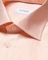 Eton Uni Signature Twill Subtle Floral Detail Overhemd Oranje
