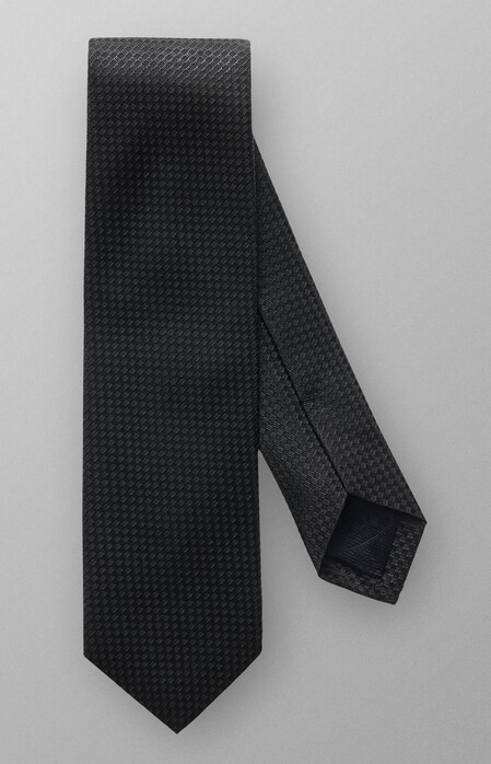 Eton Uni Silk Fine Structure Tie Black