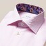 Eton Uni Twill Flower Contrast Detail Overhemd Roze