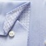 Eton Uni Twill Paisley Detail Overhemd Licht Blauw