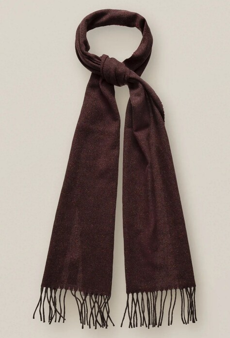 Eton Uni Wool Blend Scarf Dark Brown Melange