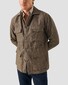 Eton Utility Inspired Multi Pocket Heavyweight Linnen Overshirt Donker Groen