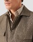 Eton Utility Inspired Multi Pocket Heavyweight Linnen Overshirt Donker Groen