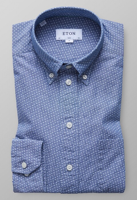 Eton Valentine Oxford Shirt Pastel Blue
