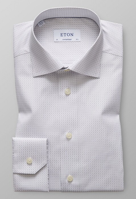 Eton Versatile Micro Pattern Shirt Grey