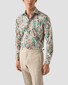 Eton Vibrant Fantasy Floral Watercolor Pattern Luxury Signature Twill Overhemd Groen-Multi
