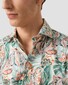 Eton Vibrant Fantasy Floral Watercolor Pattern Luxury Signature Twill Overhemd Groen-Multi