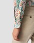 Eton Vibrant Fantasy Floral Watercolor Pattern Luxury Signature Twill Overhemd Groen-Multi