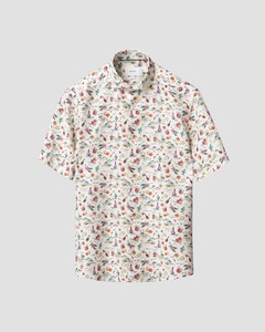 Eton Vibrant Summer Pattern Airy Linnen Short Sleeve Overhemd Multicolor