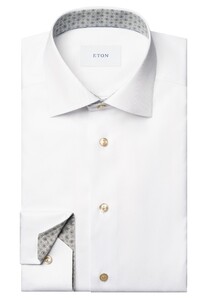Eton White Medallion Effect Signature Twill Shirt