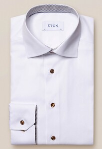 Eton White Poplin Details Shirt