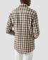 Eton Wide Check Casual Twill Matt Buttons Overhemd Donker Groen