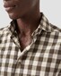 Eton Wide Check Casual Twill Matt Buttons Overhemd Donker Groen