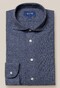 Eton Wide Spread Casual Textured Recycled Cotton Shirt Dark Evening Blue