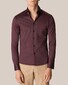 Eton Wide Spread Cotton Uni Jersey Shirt Burgundy