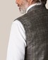 Eton Wool Cashmere Check Cardigan Grey