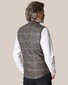 Eton Wool Cashmere Check Vest Grijs