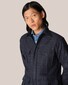 Eton Wool Cashmere Flanel Geruit Overshirt Navy