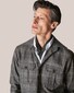 Eton Wool Cashmere Flannel Check Overshirt Grey