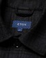 Eton Wool Cashmere Twill Check Overshirt Navy