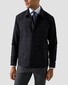 Eton Wool Cashmere Twill Check Overshirt Navy