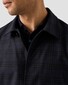 Eton Wool Cashmere Twill Check Overshirt Navy