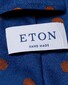 Eton Wool Silk Polka Dot Tie Blue