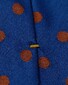 Eton Wool Silk Polka Dot Tie Blue