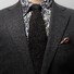 Eton Wool Silk Polyamid Faux Uni Tie Dark Brown Melange