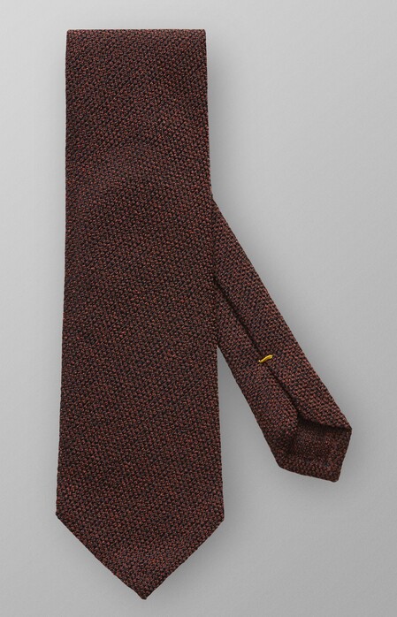 Eton Wool Silk Polyamid Faux Uni Tie Orange Melange