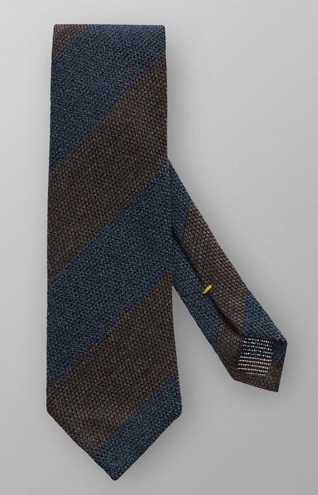 Eton Wool Silk Polyamid Striped Tie Dark Green