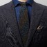 Eton Wool Silk Polyamid Striped Tie Das Donker Groen