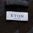 Eton Wool Silk Polyamid Striped Tie Deep Dark Brown Melange