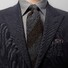 Eton Wool Silk Polyamid Striped Tie Deep Dark Brown Melange