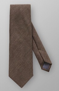 Eton Wool Silk Structure Tie Brown