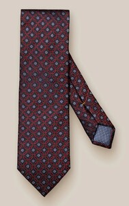 Eton Woven Connected Circles Pattern Tie Navy