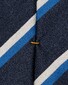 Eton Woven Diagonal Striped Cotton Silk Das Blauw