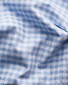 Eton Woven Fine Piqué Check Mother of Pearl Buttons Overhemd Licht Blauw
